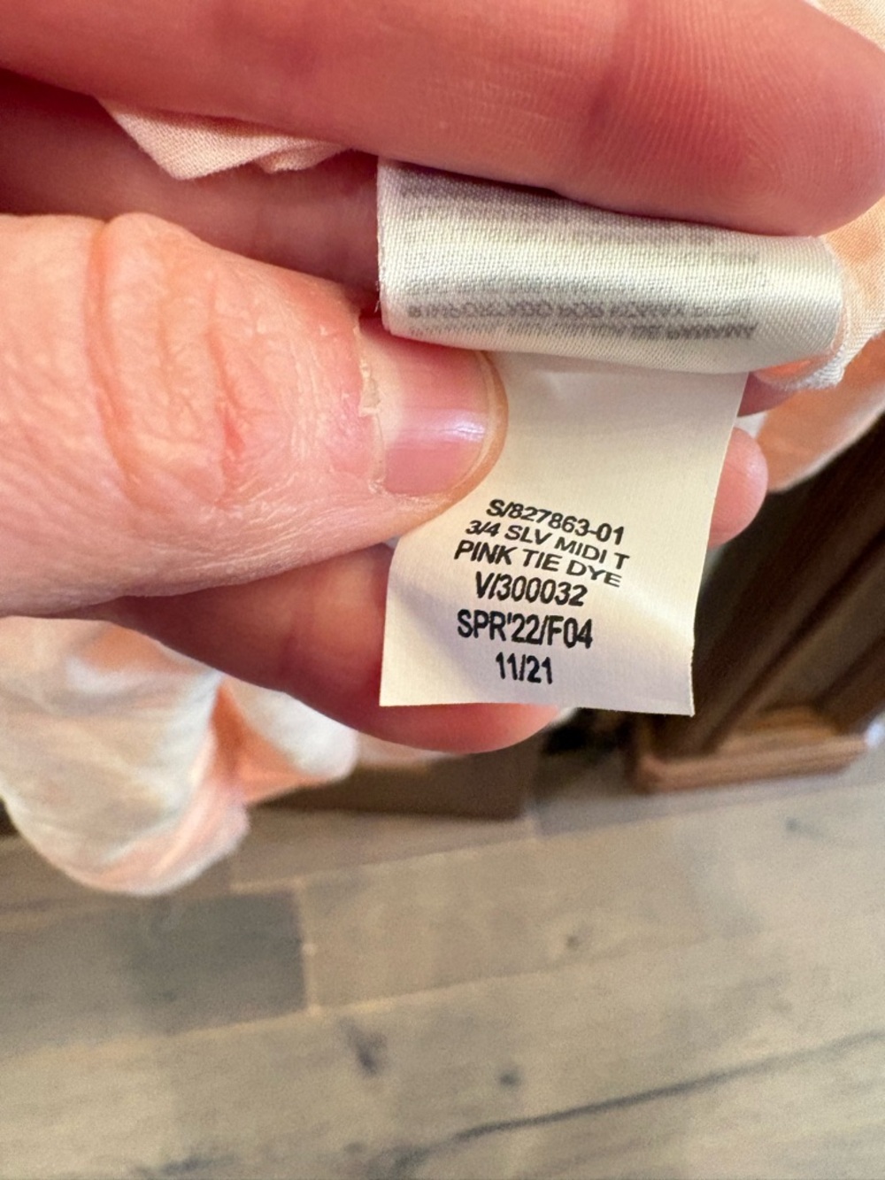 GAP Cotton Dress L tiered peach ivory - Picture 12 of 12